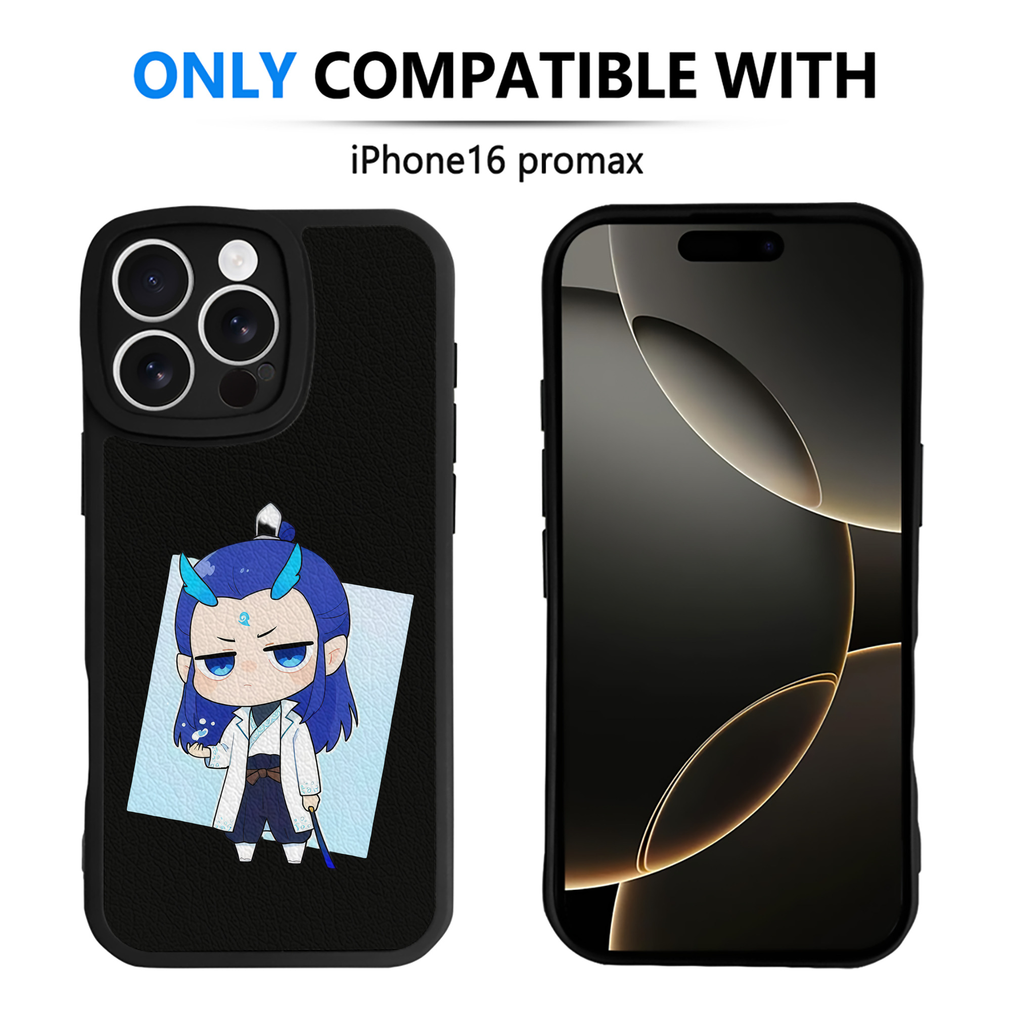 （画像用） Ne Zha 2 ナタ 魔童の大暴れ 【iPhone 16シリーズ対応】シリコンスマホケース（レザー調） 材質：シリコン